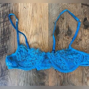 Lace Underwire Bra in Blue